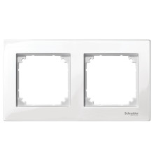 Рамка 2 поста, полярно-белый, Merten M-PLAN MTN515219