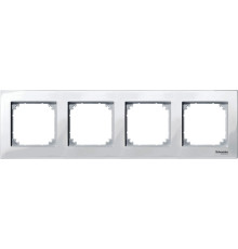 Рамка 4 поста, полярно-белый, Merten M-PLAN MTN515419