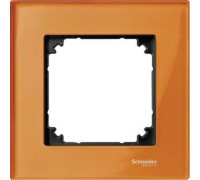 Рамка 1 пост, оранжевый кальцит, Merten M-Elegance Стекло MTN404102