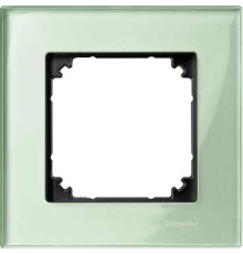 Рамка 1 пост, зеленый изумруд, Merten M-Elegance Стекло MTN404104