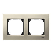 Рамка 2 поста, титан, Merten M-Elegance Металл MTN403205
