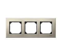 Рамка 3 поста, титан, Merten M-Elegance Металл MTN403305