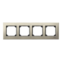 Рамка 4 поста, титан, Merten M-Elegance Металл MTN403405