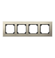 Рамка 4 поста, титан, Merten M-Elegance Металл MTN403405