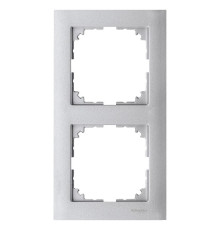 Рамка 2 поста, алюминий, Merten M-Pure MTN4020-3660