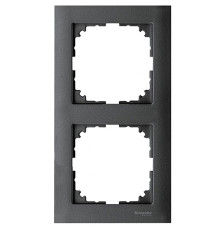 Рамка 2 поста, антрацит, Merten M-Pure MTN4020-3614