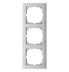 Рамка 3 поста, алюминий, Merten M-Pure MTN4030-3660