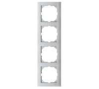 Рамка 4 поста, алюминий, Merten M-Pure MTN4040-3660