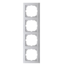 Рамка 4 поста, алюминий, Merten M-Pure MTN4040-3660