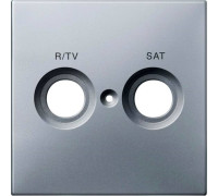Накладка телевизионной двойной розетки TV/R+SAT, алюминий, Merten MTN299660