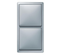 Рамка 2 поста, алюминий, Merten Artec MTN481260