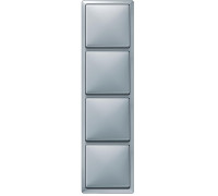 Рамка 4 поста, алюминий, Merten Artec MTN481460