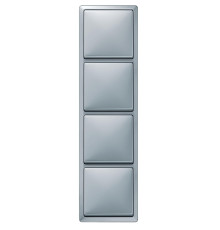 Рамка 4 поста, алюминий, Merten Artec MTN481460