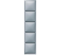 Рамка 5 постов, алюминий, Merten Artec MTN481560