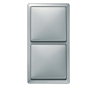 Рамка 2 поста, сталь, Merten Artec MTN481246