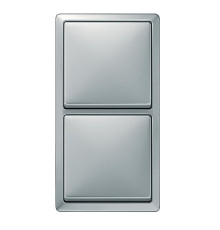 Рамка 2 поста, сталь, Merten Artec MTN481246