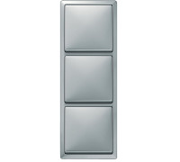Рамка 3 поста, сталь, Merten Artec MTN481346