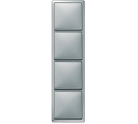 Рамка 4 поста, сталь, Merten Artec MTN481446