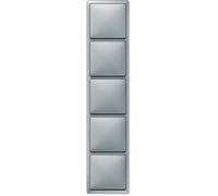 Рамка 5 постов, сталь, Merten Artec MTN481546