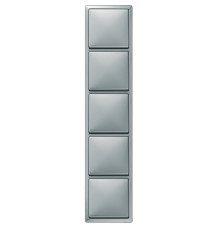 Рамка 5 постов, сталь, Merten Artec MTN481546