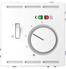 Терморегулятор для теплого пола с датчиком, белый лотос, Merten MTN5764-6035