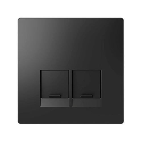 Накладка компьютерной розетки RJ45, двойная, антрацит, Merten MTN4572-6034