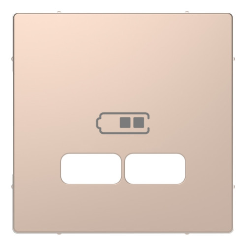 Накладка USB розетки, шампань (металл), Merten MTN4367-6051