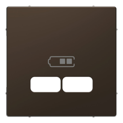 Накладка USB розетки, мокко (металл), Merten MTN4367-6052