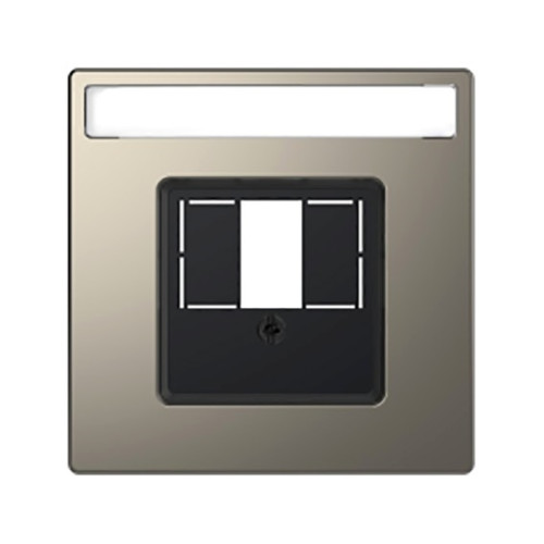 Накладка HDMI или аудио розетки, никель (металл), Merten MTN4250-6050