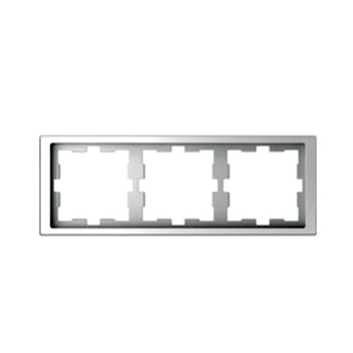 Рамка 3 поста, белый лотос, Merten MTN4030-6535