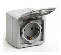 Розетка IP44 накладная, серый, 782393 Legrand Forix