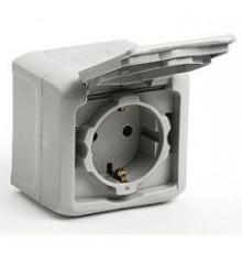 Розетка IP44 накладная, серый, 782393 Legrand Forix
