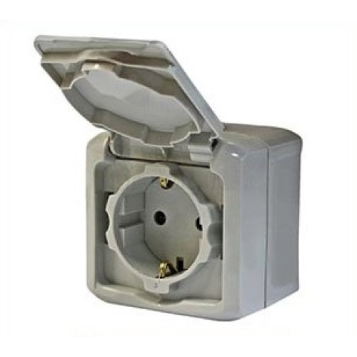 Розетка IP44 накладная, серый, 782393 Legrand Forix