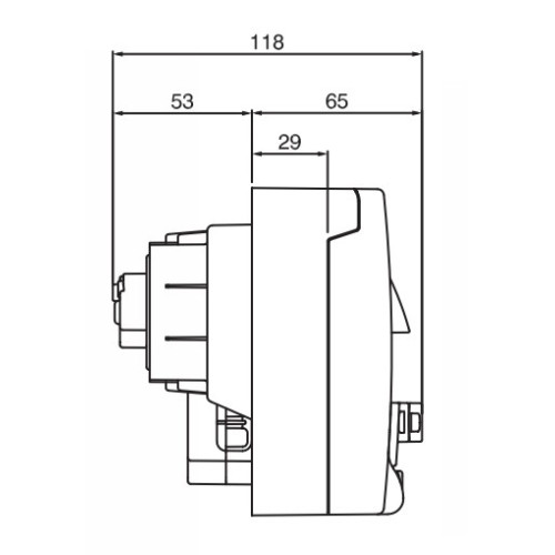 Розетка IP66, встраиваемая в коробку, DIS1374407 DKC