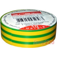Изолента самозатухающая, 10м, желто-зеленая, e.tape.pro.10.yellow-green Enext p0450007