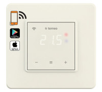 Wi-Fi терморегулятор с сенсорным управлением terneo sx, слоновая кость