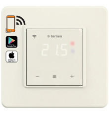 Wi-Fi терморегулятор с сенсорным управлением terneo sx, слоновая кость