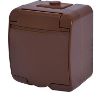 Розетка накладная, коричневый, IP 54 Hermetics ETI 4668050