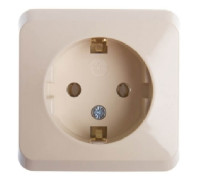 Розетка накладная со шторками, бежевый, Prima WDE001180 Schneider Electric
