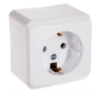 Розетка накладная со шторками, белый, Prima WDE001080 Schneider Electric