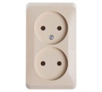 Розетка двойная накладная, бежевый, Prima WDE001140 Schneider Electric