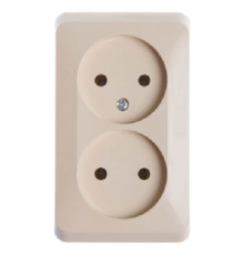 Розетка двойная накладная, бежевый, Prima WDE001140 Schneider Electric