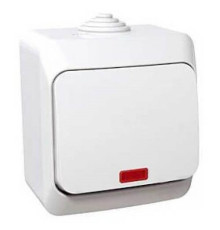 Выключатель накладной с подсветкой, белый, IP 44 Cedar WDE000514 Schneider Electric