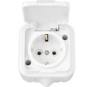 Розетка накладная, белый, IP 54, Пралеска Bylectrica РА16-297