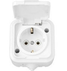 Розетка накладная, белый, IP 54, Пралеска Bylectrica РА16-297