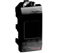 Розетка компьютерная RJ45 AMP 110 Connect экранированная, 1мод., черный, Brava ДКС 77647N