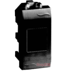 Розетка компьютерная RJ45 AMP 110 Connect экранированная, 1мод., черный, Brava ДКС 77647N