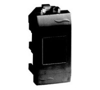 Розетка компьютерная RJ45 AMP, 1мод., черный, Brava ДКС 77646N