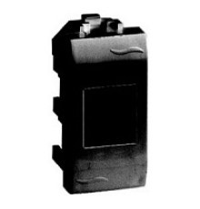 Розетка компьютерная RJ45 AMP, 1мод., черный, Brava ДКС 77646N