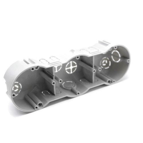 Подрозетник строенный в сплошные стены, KP 64/3 Kopos